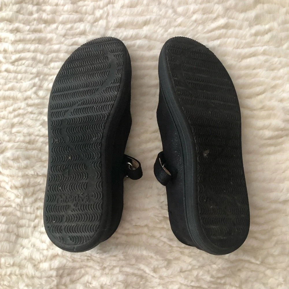 Cat & Jack Olympia Shimmery Black Girls Mary Jane Shoes-size 1
